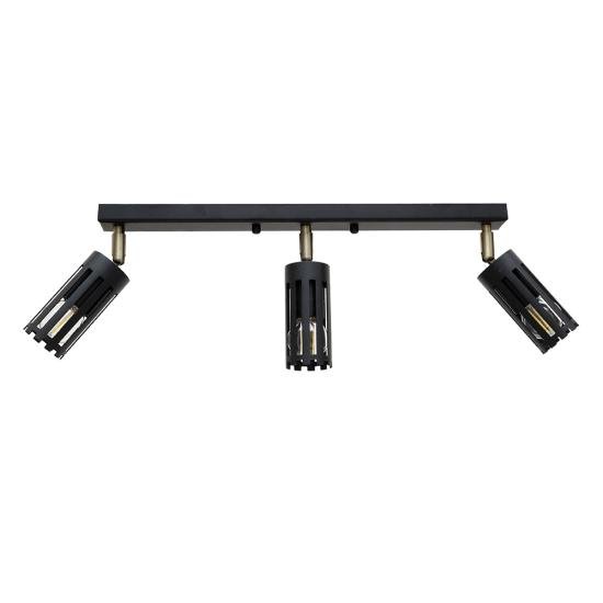 Светильник потолочный MSK Electric Teramo спот поворотный на три плафона NL 18050-3 BK