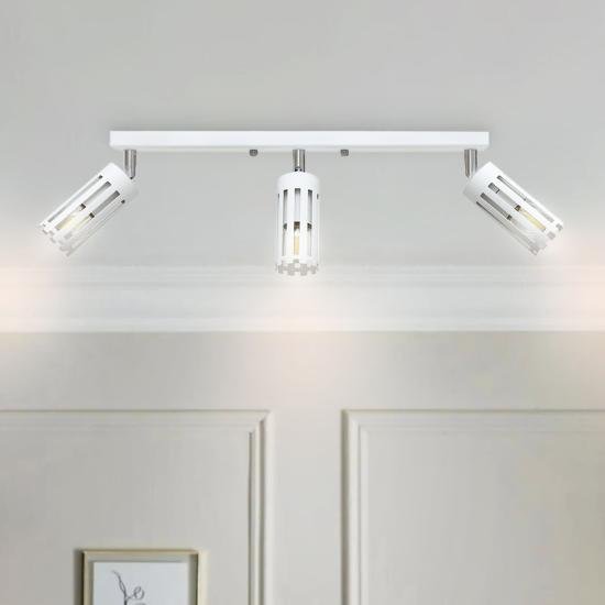 Светильник потолочный MSK Electric Teramo спот поворотный на три плафона белый NL 18050-3 WH