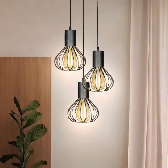 Светильник лофт подвесной на круглом основании MSK Electric Lotus NL 1415-3R