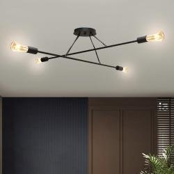 Люстра підвісна MSK Electric Asket під чотири лампи Е27 NL 10320-4 BK чорна