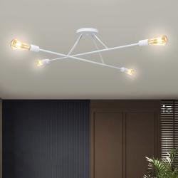 Люстра підвісна MSK Electric Asket під чотири лампи Е27 NL 10320-4 WH біла