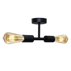 Люстра стельова MSK Electric Asket на дві лампи Е27 NL 2213-2 BK чорна