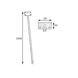 Кронштейн для прожектора 100см MSK Electric К-1000