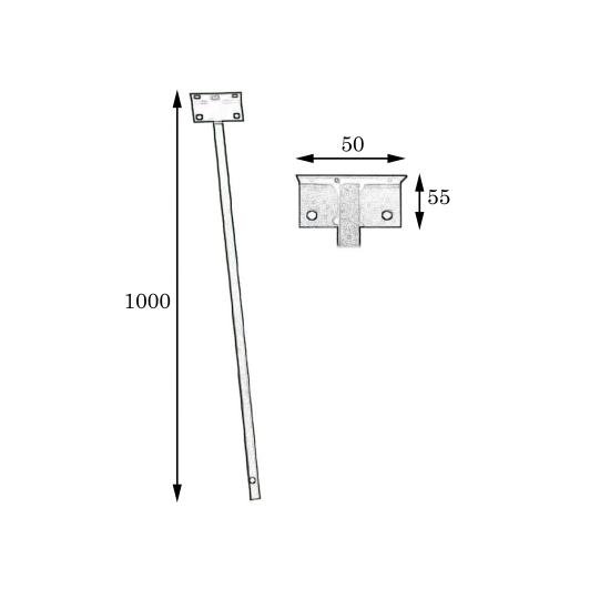 Кронштейн для прожектора 100см MSK Electric К- 1000