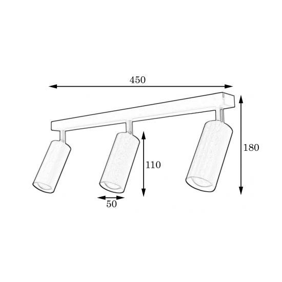 Світильник в стилі лофт MSK Electric Tube спот з поворотним механізмом NL 1105-3