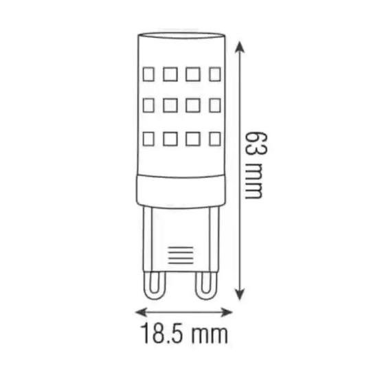Лампа світлодіодна G9 10W Horoz Electric PETA-10 4200К 001-045-0010-020