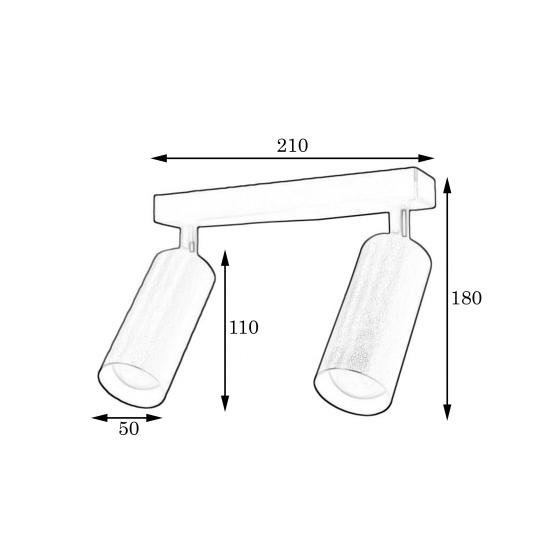Світильник в стилі лофт MSK Electric Tube спот з поворотним механізмом NL 1105-2 SILVER
