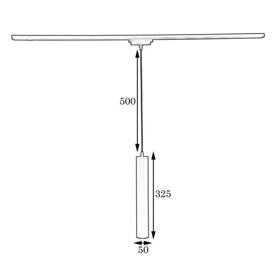 Підвісний трековий світильник MSK Electric Tube NT 3522W