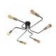 Люстра паук MSK Electric Maze c бронзовыми патронами NL 10084/6 BK+BN