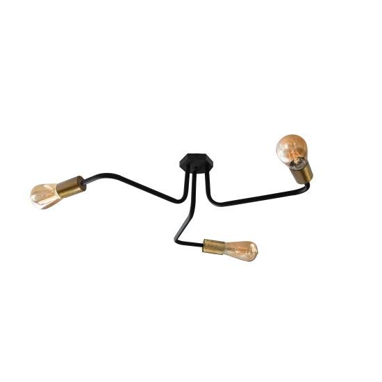 Люстра лофт MSK Electric Maze з бронзовими патронами MSK Electric NL 6060/3 BK+BN