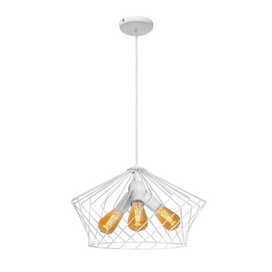 Підвіс лофт MSK Electric Camelia білий на три лампи NL 3329-3 W