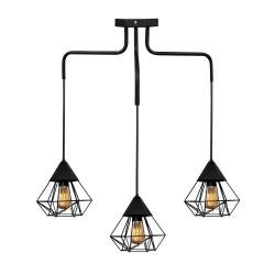 Люстра підвісна MSK Electric Crystal в стилі лофт на три плафони NL 10535-3