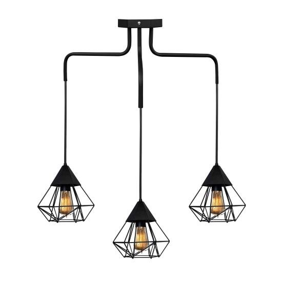 Люстра підвісна MSK Electric Crystal в стилі лофт на три плафони NL 10535-3