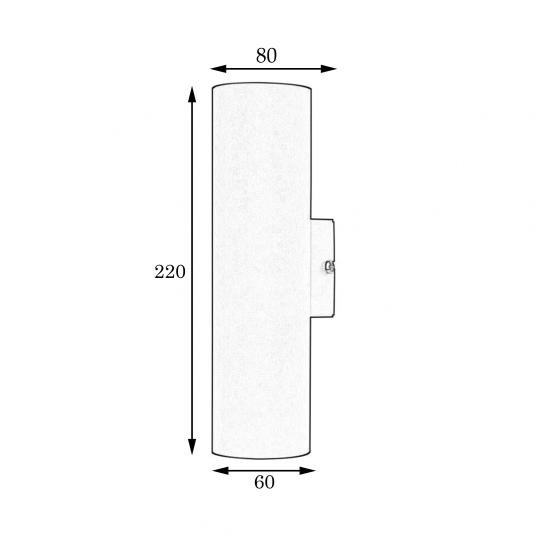 Светильник настенный MSK Electric Tube бра под две лампы Е27 NL 2206 W