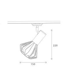 Світильник трековий MSK Electric Diadem в стилі лофт NT 22151-1 WH