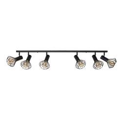 Светильник лофт MSK Electric Diadem потолочный NL 22151-6 BK