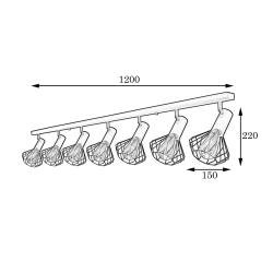 Светильник лофт MSK Electric Diadem потолочный NL 22151-7 WH
