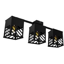Люстра лофт MSK Electric Urban на три плафони чорна NL 2410-3 BK
