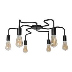 Люстра лофт MSK Electric Laminari потолочная на шесть ламп NL 17503-6 BK