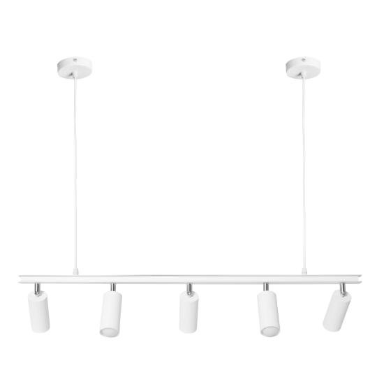 Люстра підвісна MSK Electric Tube у стилі лофт з поворотними плафонами NL 2450-5 WH