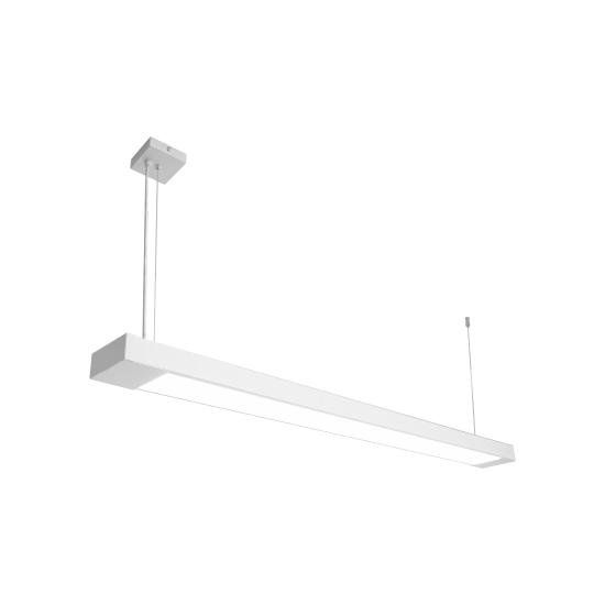 Светильник подвесной линейный 125см MSK Electric Office под две led лампы G-13 SL-120-2T8 WH