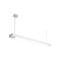 Светильник подвесной линейный 125см MSK Electric Office под две led лампы G-13 SL-120-2T8 WH