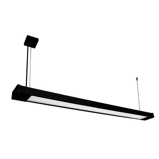 Светильник подвесной линейный 125см MSK Electric Office под две led лампы G-13 SL-120-2T8 BK