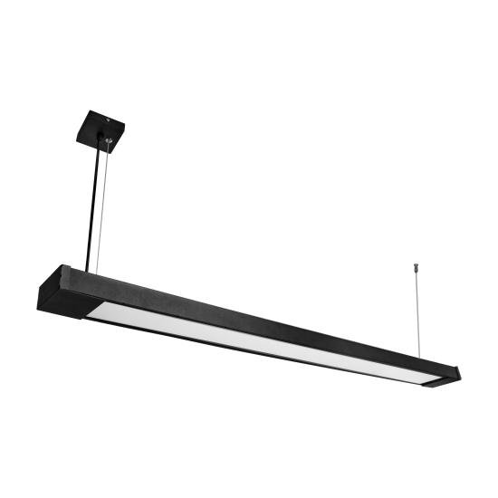 Светильник подвесной линейный 125см MSK Electric Office под две led лампы G-13 SL-120-2T8 BK