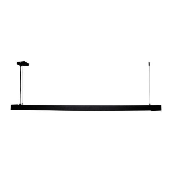 Светильник подвесной линейный 125см MSK Electric Office под две led лампы G-13 SL-120-2T8 BK