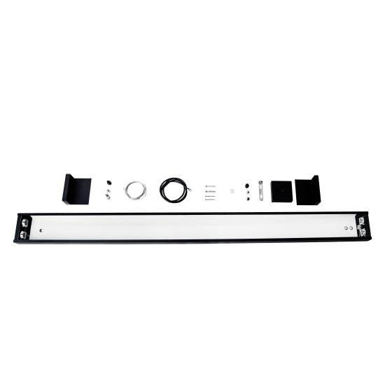Светильник подвесной линейный 125см MSK Electric Office под две led лампы G-13 SL-120-2T8 BK