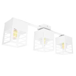 Люстра лофт MSK Electric Urban на три плафони біла NL 2310-3 WH