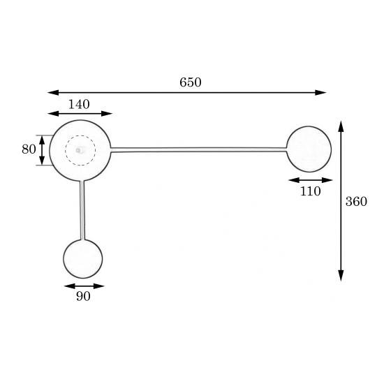 Настенный светильник MSK Electric Disk на две лампы G4 белый NL 3665-2 WH