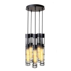 Светильник подвесной MSK Electric Flow в стиле лофт на круглом основании NL 6040-5R BK