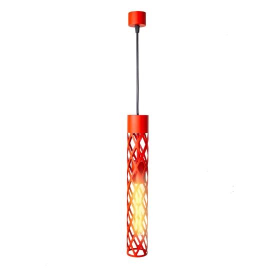 Светильник подвесной MSK Electric Flow в стиле лофт под лампу Е27 красный NL 6041 RD