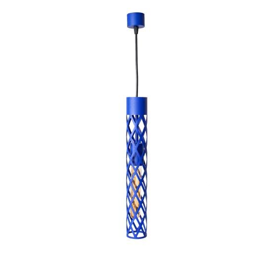 Светильник подвесной MSK Electric Flow в стиле лофт под лампу Е27 синий NL 6041 BL