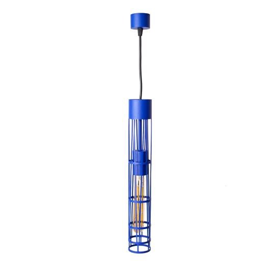 Светильник подвесной MSK Electric Flow в стиле лофт под лампу Е27 синий NL 6040 BL