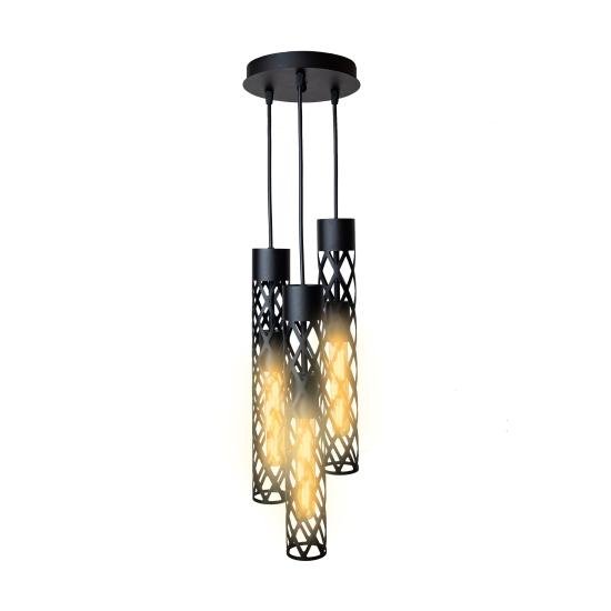 Светильник подвесной MSK Electric Flow в стиле лофт на круглом основании NL 6041-3R BK