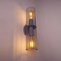 Бра под две лампы Е27 MSK Electric Malta настенный светильник в стиле лофт MR 1040 GR