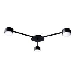 Люстра стельова MSK Electric Copter на три круглі плафони під лампи GX53 чорна NL 8040-3 BK