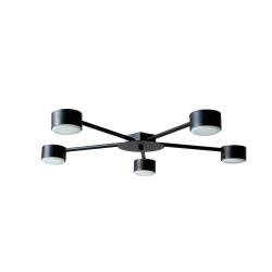 Стельова люстра MSK Electric Copter на п'ять круглих плафонів під лампи GX53 чорна NL 8040-5 BK