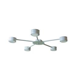 Стельова люстра MSK Electric Copter на п'ять круглих плафона під лампи GX53 NL 8040-5 WH білий