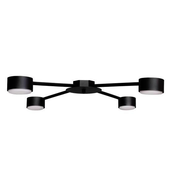 Люстра потолочная MSK Electric Copter на четыре круглых плафона под лампы GX53 черная NL 8040-4 BK