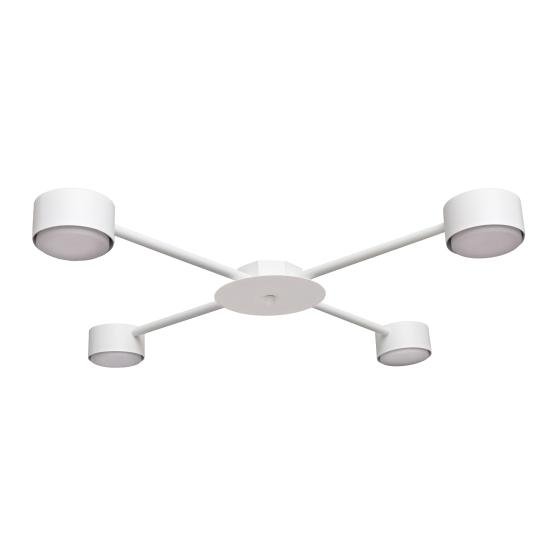 Люстра потолочная MSK Electric Copter на четыре круглых плафона под лампы GX53 белая NL 8040-4 WH