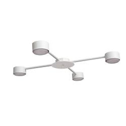 Люстра стельова MSK Electric Copter на чотири круглі плафони під лампи GX53 біла NL 8040-4 WH