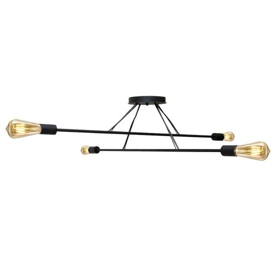 Люстра подвесная MSK Electric Asket под четыре лампы Е27 NL 10320-4 BK черная