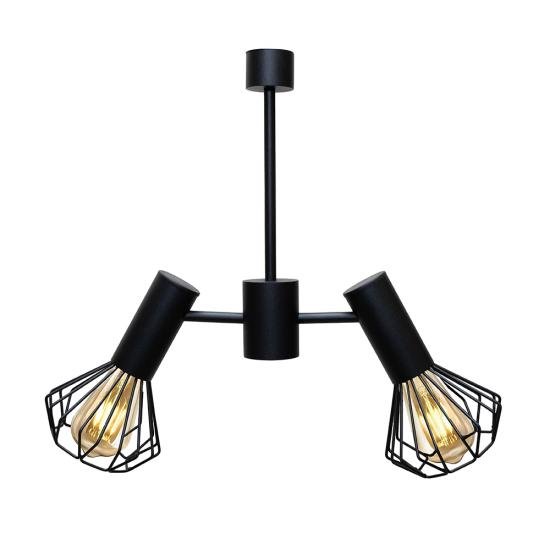 Люстра MSK Electric Diadem на два плафона Е27 черная NL 22152-2 BK