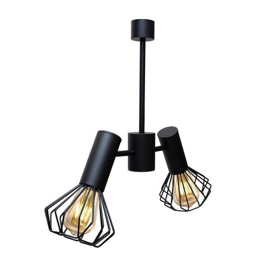 Люстра MSK Electric Diadem на два плафона Е27 черная NL 22152-2 BK