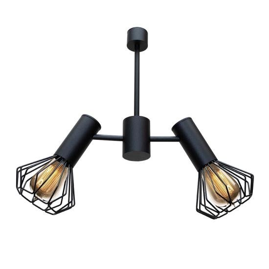 Люстра MSK Electric Diadem на два плафона Е27 черная NL 22152-2 BK