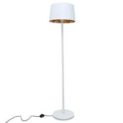 Торшер MSK Electric Palermo c белым плафоном из ткани под лампу Е27 с белым основанием NL 3621 WH+WH