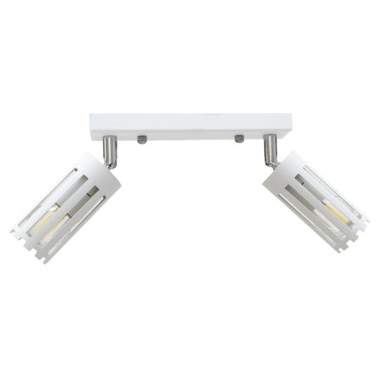 Светильник потолочный MSK Electric Teramo спот поворотный на два плафона белый NL 18050-2 WH